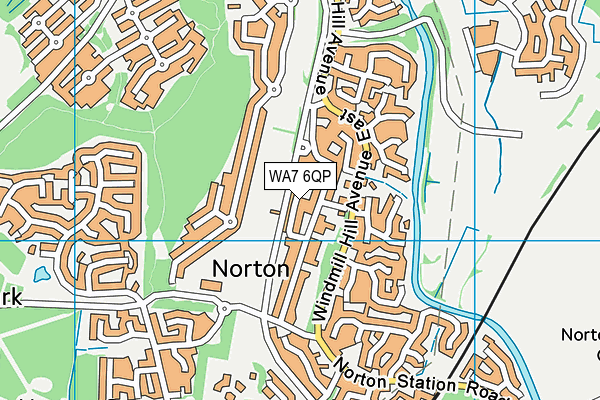 WA7 6QP map - OS VectorMap District (Ordnance Survey)