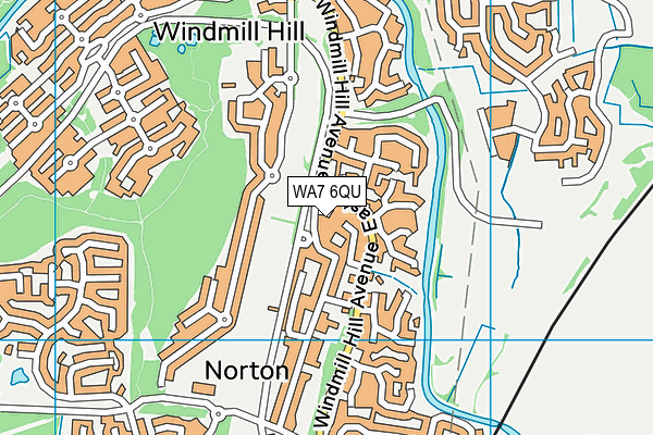 WA7 6QU map - OS VectorMap District (Ordnance Survey)