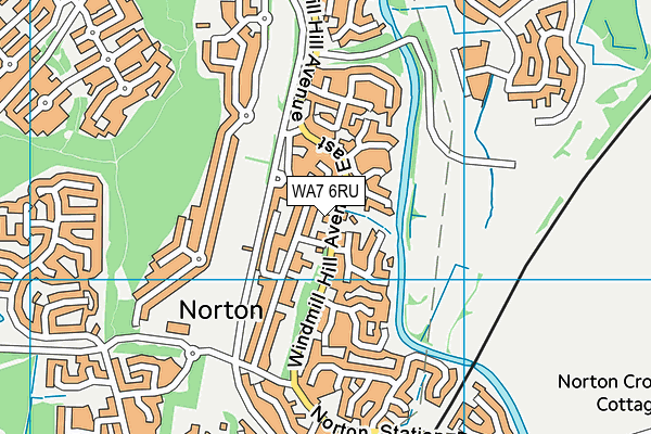 WA7 6RU map - OS VectorMap District (Ordnance Survey)