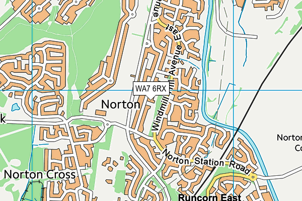 WA7 6RX map - OS VectorMap District (Ordnance Survey)