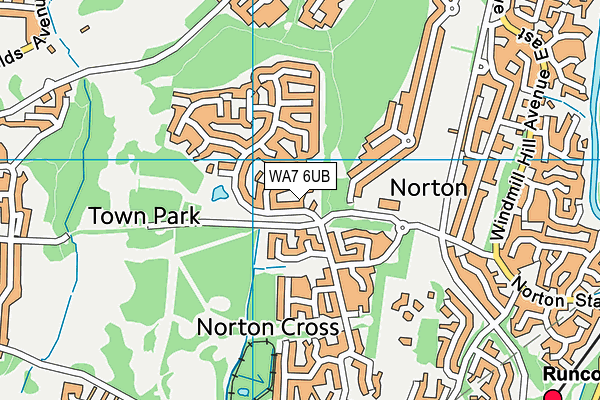 WA7 6UB map - OS VectorMap District (Ordnance Survey)