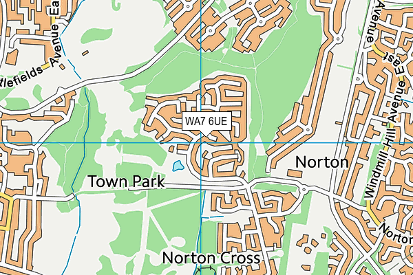 WA7 6UE map - OS VectorMap District (Ordnance Survey)