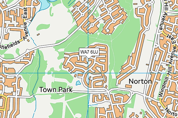 WA7 6UJ map - OS VectorMap District (Ordnance Survey)