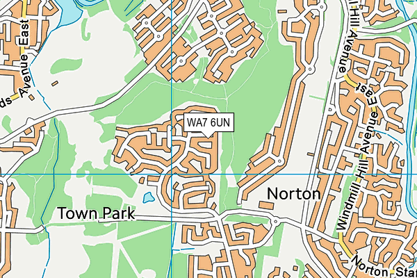 WA7 6UN map - OS VectorMap District (Ordnance Survey)
