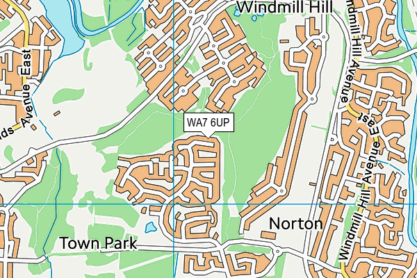 WA7 6UP map - OS VectorMap District (Ordnance Survey)