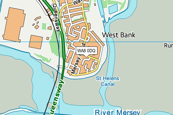 WA8 0DQ map - OS VectorMap District (Ordnance Survey)