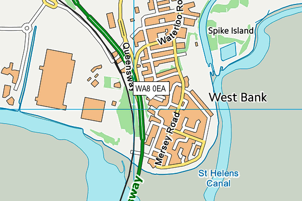 WA8 0EA map - OS VectorMap District (Ordnance Survey)