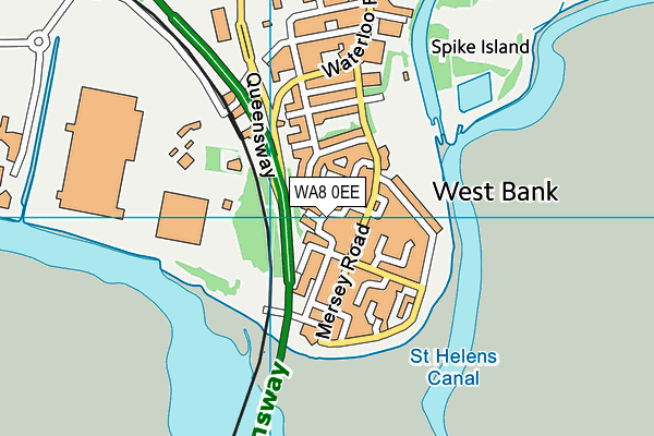 WA8 0EE map - OS VectorMap District (Ordnance Survey)