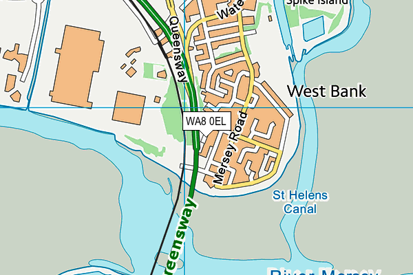 WA8 0EL map - OS VectorMap District (Ordnance Survey)