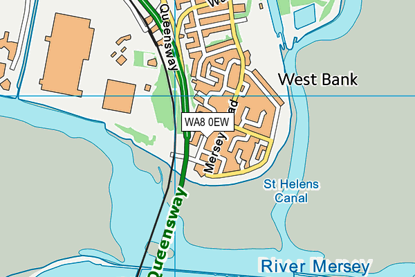 WA8 0EW map - OS VectorMap District (Ordnance Survey)