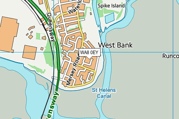 WA8 0EY map - OS VectorMap District (Ordnance Survey)