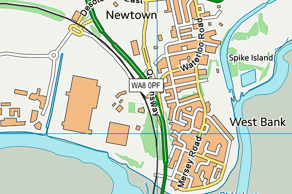 Macdermott Road Playing Fields (Closed) map (WA8 0PF) - OS VectorMap District (Ordnance Survey)