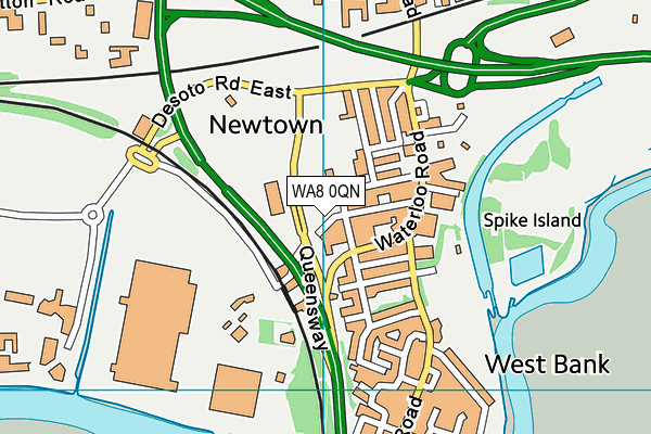 WA8 0QN map - OS VectorMap District (Ordnance Survey)