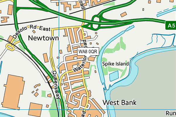 WA8 0QR map - OS VectorMap District (Ordnance Survey)