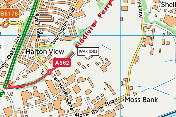 WA8 0SQ map - OS VectorMap District (Ordnance Survey)