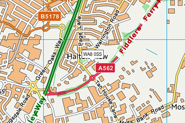 WA8 0SS map - OS VectorMap District (Ordnance Survey)