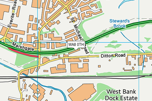 WA8 0TH map - OS VectorMap District (Ordnance Survey)