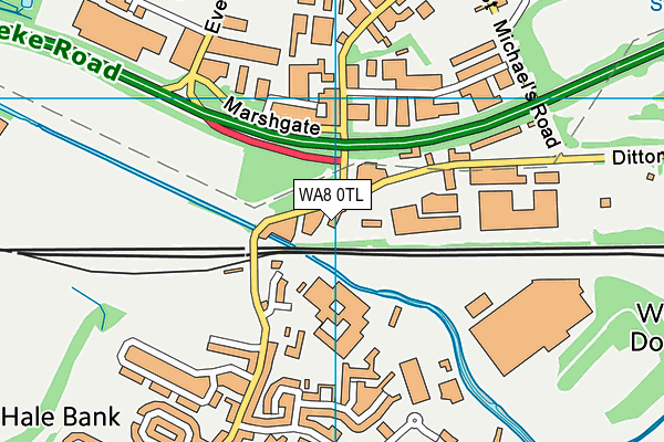 WA8 0TL map - OS VectorMap District (Ordnance Survey)
