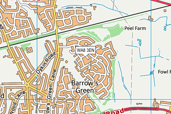 WA8 3EN map - OS VectorMap District (Ordnance Survey)