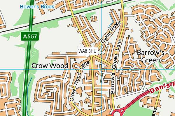 WA8 3HU map - OS VectorMap District (Ordnance Survey)