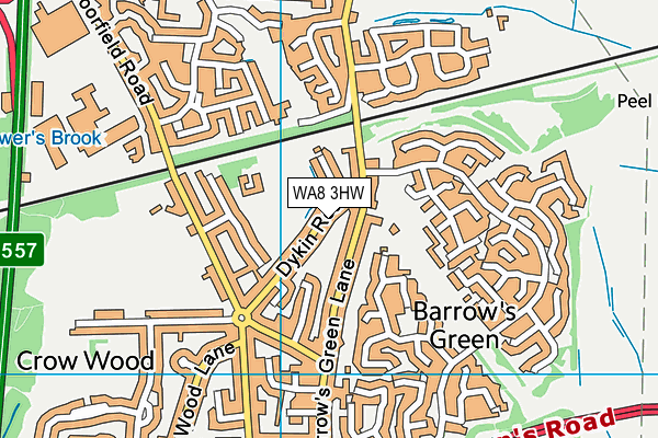 WA8 3HW map - OS VectorMap District (Ordnance Survey)