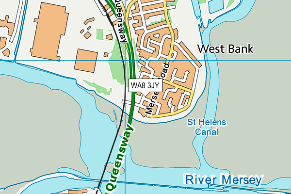 WA8 3JY map - OS VectorMap District (Ordnance Survey)