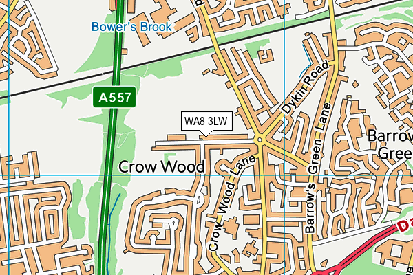 WA8 3LW map - OS VectorMap District (Ordnance Survey)