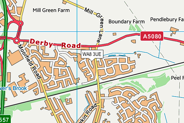 WA8 3UE map - OS VectorMap District (Ordnance Survey)