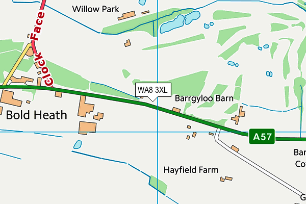 Mersey Valley Golf Club & Country Club map (WA8 3XL) - OS VectorMap District (Ordnance Survey)