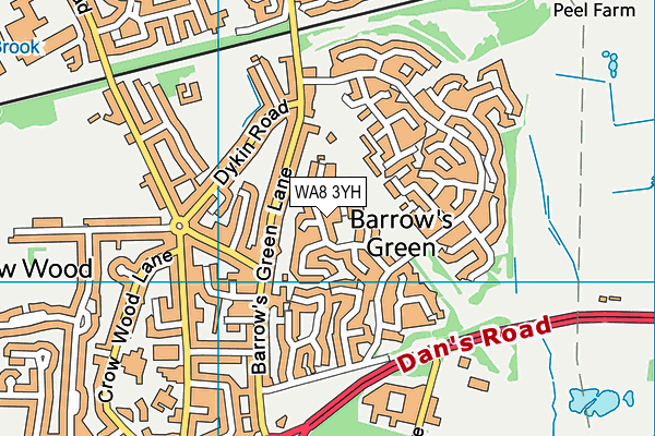 WA8 3YH map - OS VectorMap District (Ordnance Survey)