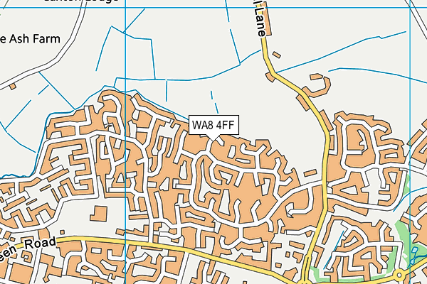 WA8 4FF map - OS VectorMap District (Ordnance Survey)