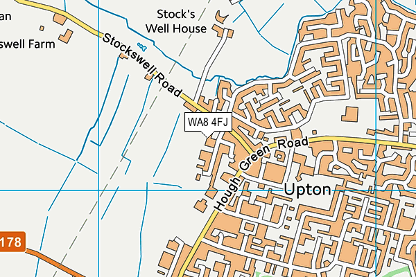 WA8 4FJ map - OS VectorMap District (Ordnance Survey)