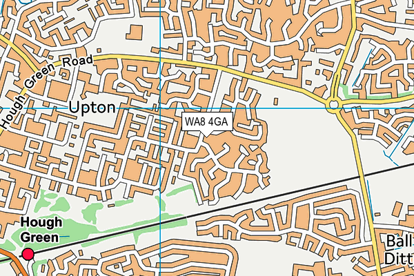 WA8 4GA map - OS VectorMap District (Ordnance Survey)