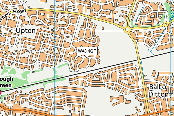 WA8 4GF map - OS VectorMap District (Ordnance Survey)