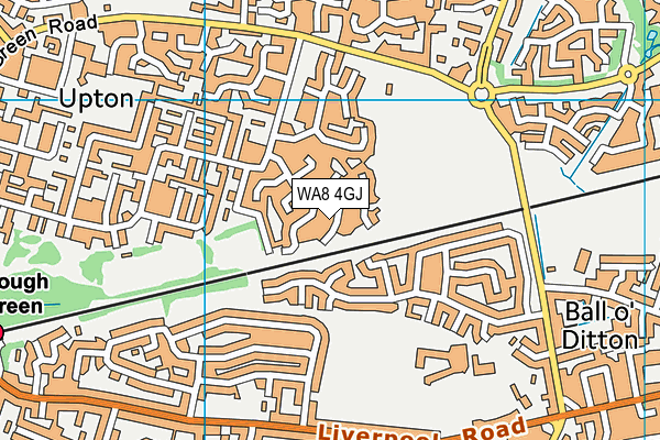 WA8 4GJ map - OS VectorMap District (Ordnance Survey)