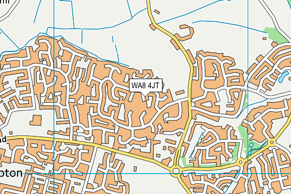 WA8 4JT map - OS VectorMap District (Ordnance Survey)