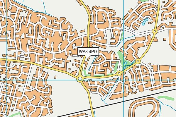 WA8 4PD map - OS VectorMap District (Ordnance Survey)