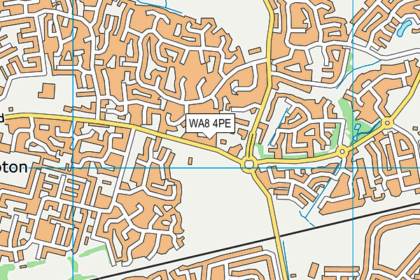 WA8 4PE map - OS VectorMap District (Ordnance Survey)