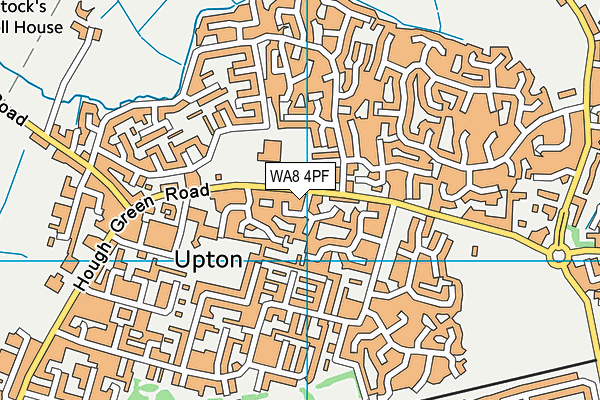 WA8 4PF map - OS VectorMap District (Ordnance Survey)
