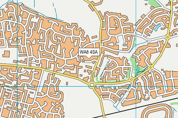 WA8 4SA map - OS VectorMap District (Ordnance Survey)