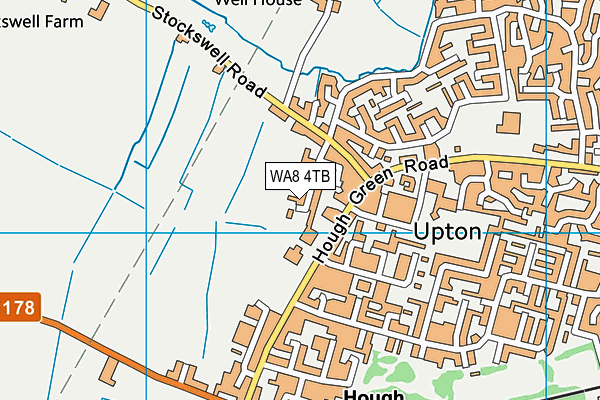 WA8 4TB map - OS VectorMap District (Ordnance Survey)