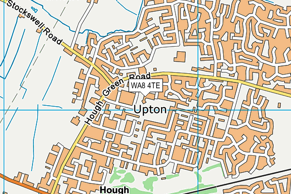 WA8 4TE map - OS VectorMap District (Ordnance Survey)