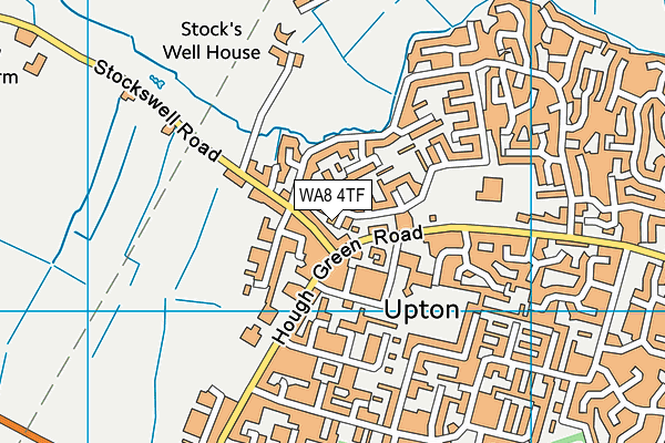 WA8 4TF map - OS VectorMap District (Ordnance Survey)