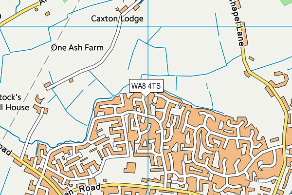 WA8 4TS map - OS VectorMap District (Ordnance Survey)