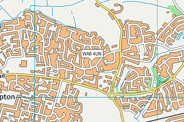 WA8 4UN map - OS VectorMap District (Ordnance Survey)