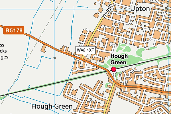 WA8 4XF map - OS VectorMap District (Ordnance Survey)