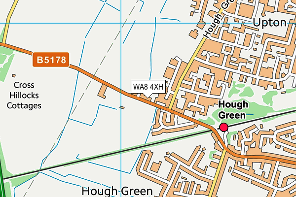 WA8 4XH map - OS VectorMap District (Ordnance Survey)