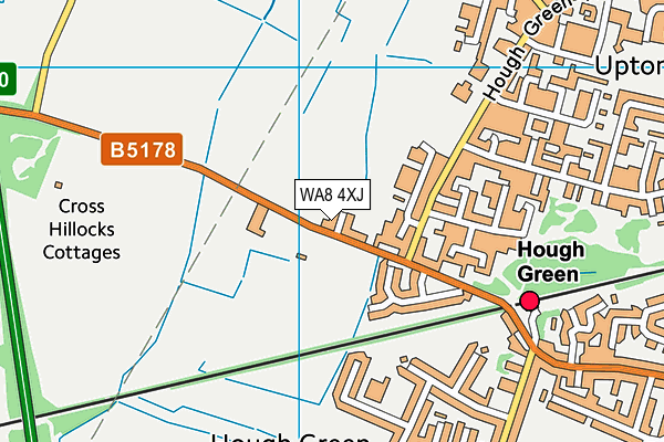 WA8 4XJ map - OS VectorMap District (Ordnance Survey)