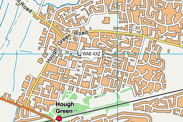 WA8 4XZ map - OS VectorMap District (Ordnance Survey)