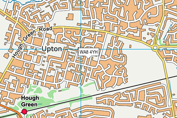 WA8 4YH map - OS VectorMap District (Ordnance Survey)